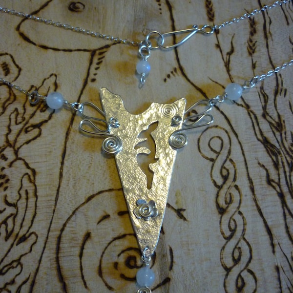 Hare silver Jewellery Necklace, SquareHare, UK, Vegan, wedding anniversary birthday celtic druidry animal jewellery wildlife