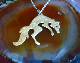 Jumping Fox pendant, vegan UK, SquareHare, fox jewellery, sterling silver wedding gifts, animal wildlife bride, countryside