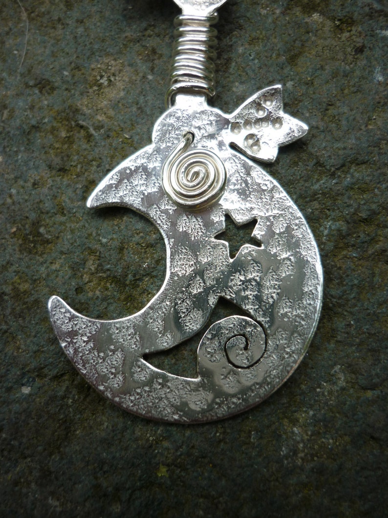 Sickle druid pendant, SquareHare, Vegan, UK, Druid, jewelery pagan wedding bride handfasting Beltain celtic shaman image 2