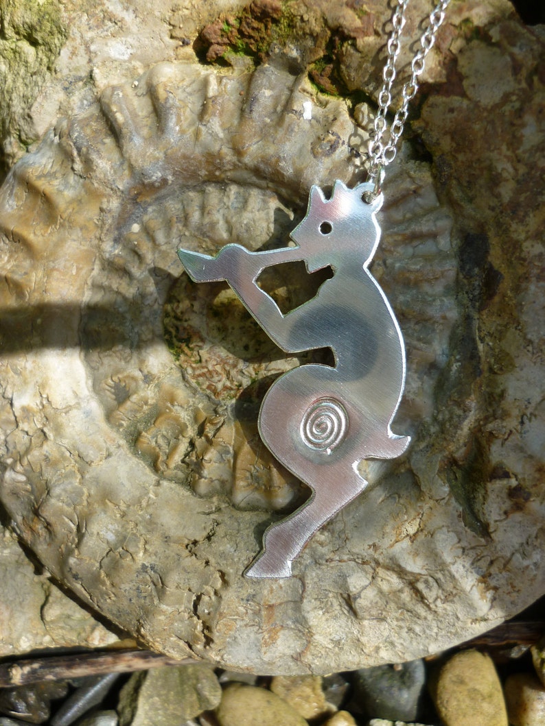 Pan Faun Pendant Greek Gods, nature lover, tree spirit Celtic SquareHare silver God jewellery vegan, magic myth art image 5