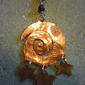 Full Moon pendant, Celtic harvest necklace, SquareHare, vegan jewellery UK,  goddess wedding gifts, druid, bronze age love