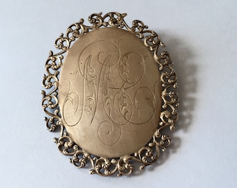 Argent Vintage monogramme ME broche