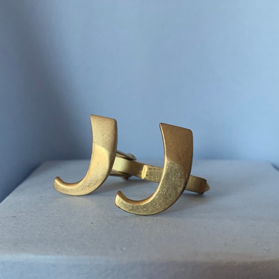 Handsome vintage letter J initial cuff links - image 5