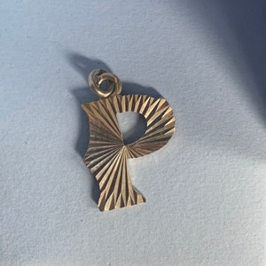 Charm colgante de plata de ley con inicial P
