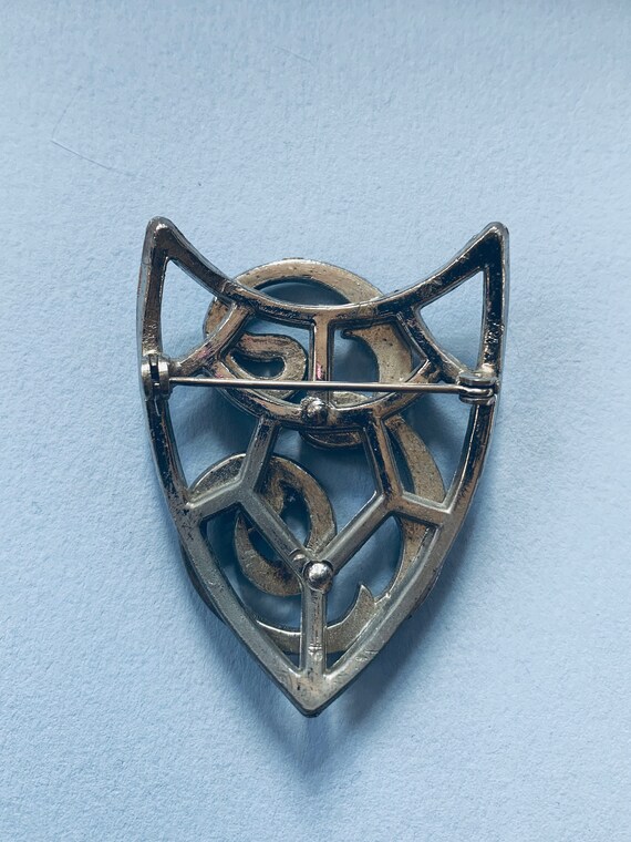 Vintage E monogram pin initial pin - image 3