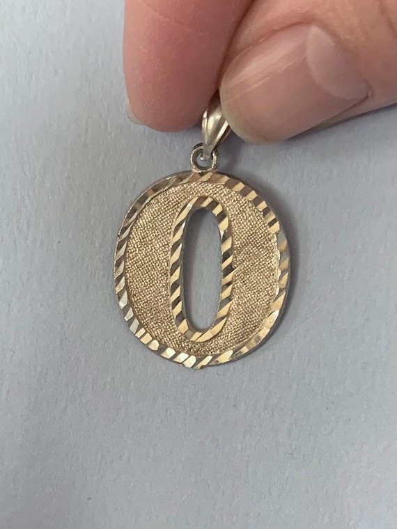 Initial O pendant monogram charm