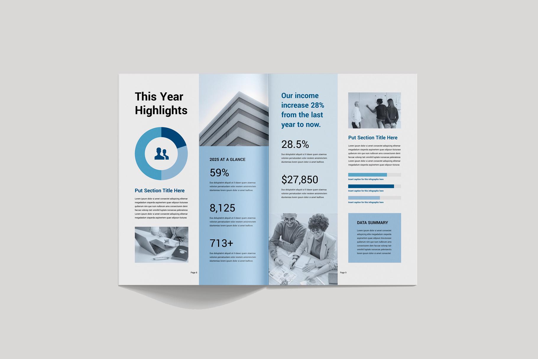 Annual Report Template | Microsoft Word | Adobe Indesign | Business ...