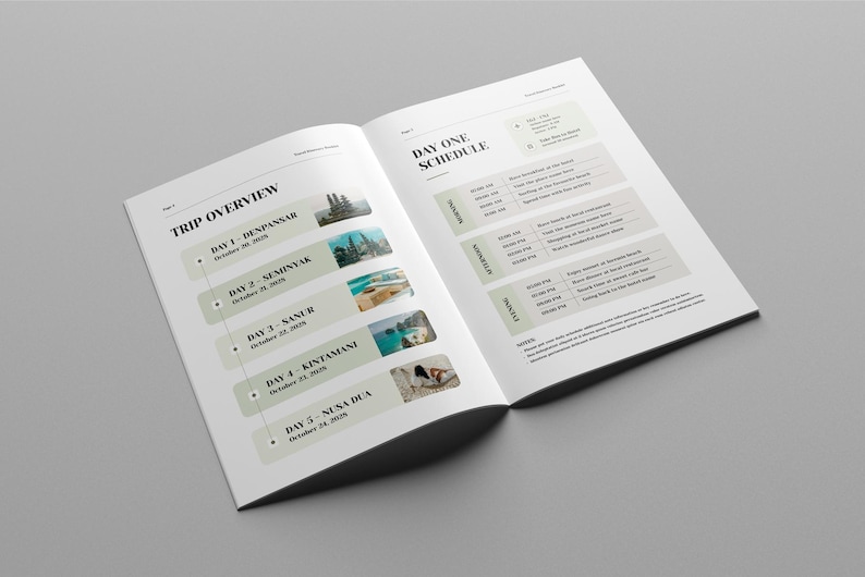 Travel Itinerary Plan Template | Microsoft Word | Adobe Indesign | Trip ...