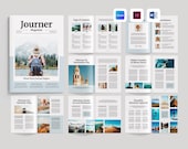 Magazine Template | Book Editorial Layout | Travel Brochure Catalog | Portfolio Booklet | Tourism Vacation Ebook (Canva, MS Word, InDesign)