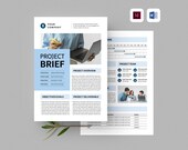 Project Brief Template | Microsoft Word | Adobe Indesign | Client Design Brief | Project Plan Document | Job Project Outline | Scope of Work
