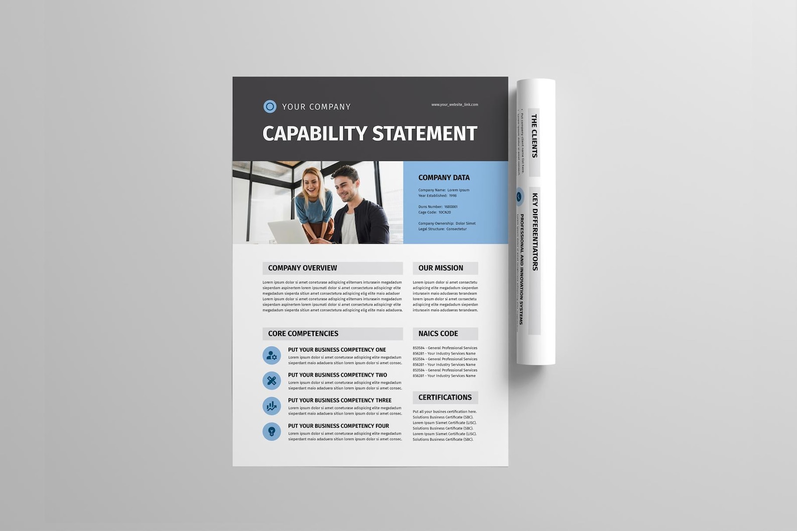 Capability Statement Template | Corporate Business Document | Company ...