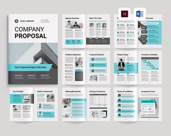 Creative Proposal Template | Microsoft Word | Adobe Indesign | Services Proposal Brochure | Startup Pitch Deck | Project Bid Proposal Design