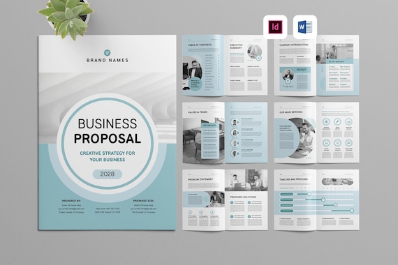 Business Proposal Template | Microsoft Word | Adobe Indesign | Client Project Service | Startup Pitch Deck | Creative Agency Proposal Design