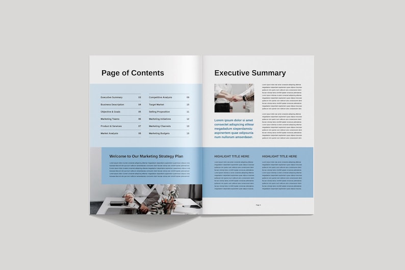 Marketing Plan Template | Microsoft Word | Adobe Indesign | Marketing ...