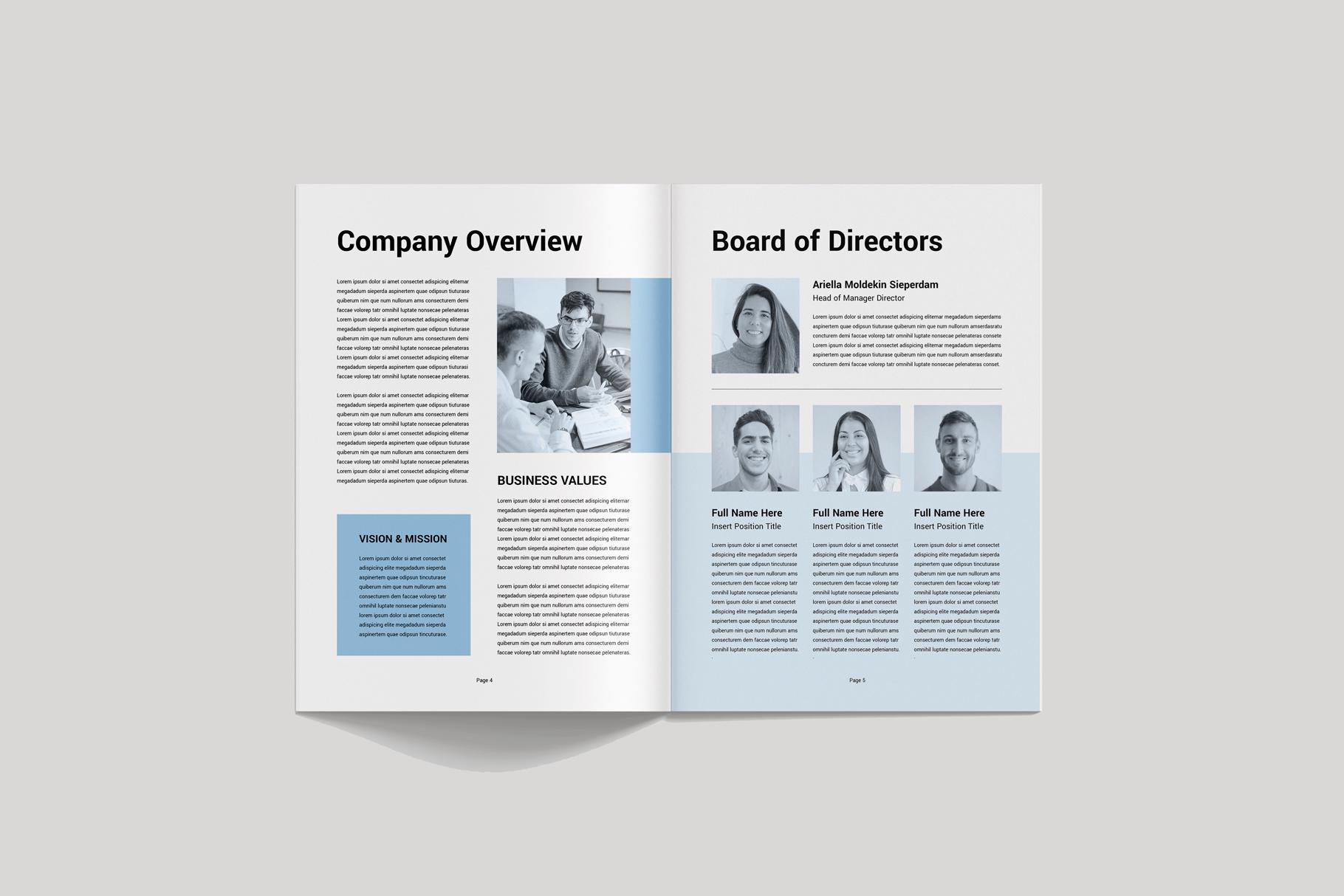 Annual Report Template | Microsoft Word | Adobe Indesign | Business ...