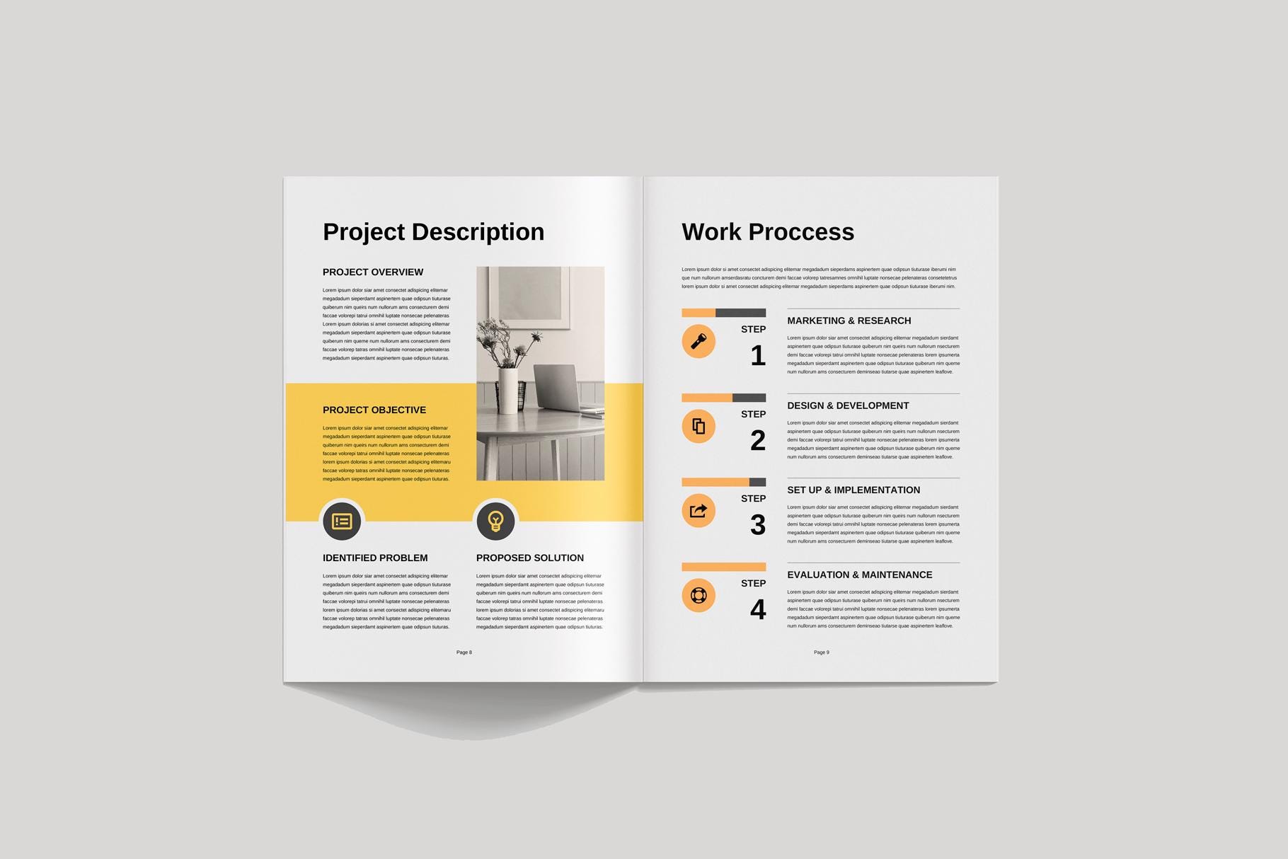 Proposal Document Template | Microsoft Word | Adobe Indesign | Creative ...