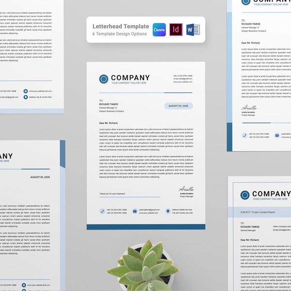Letterhead Template - Etsy