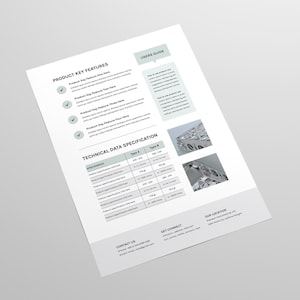 Prescriptive Specifications Indesign Technical Data Sheet Template | Microsoft Word | Adobe Indesign ...