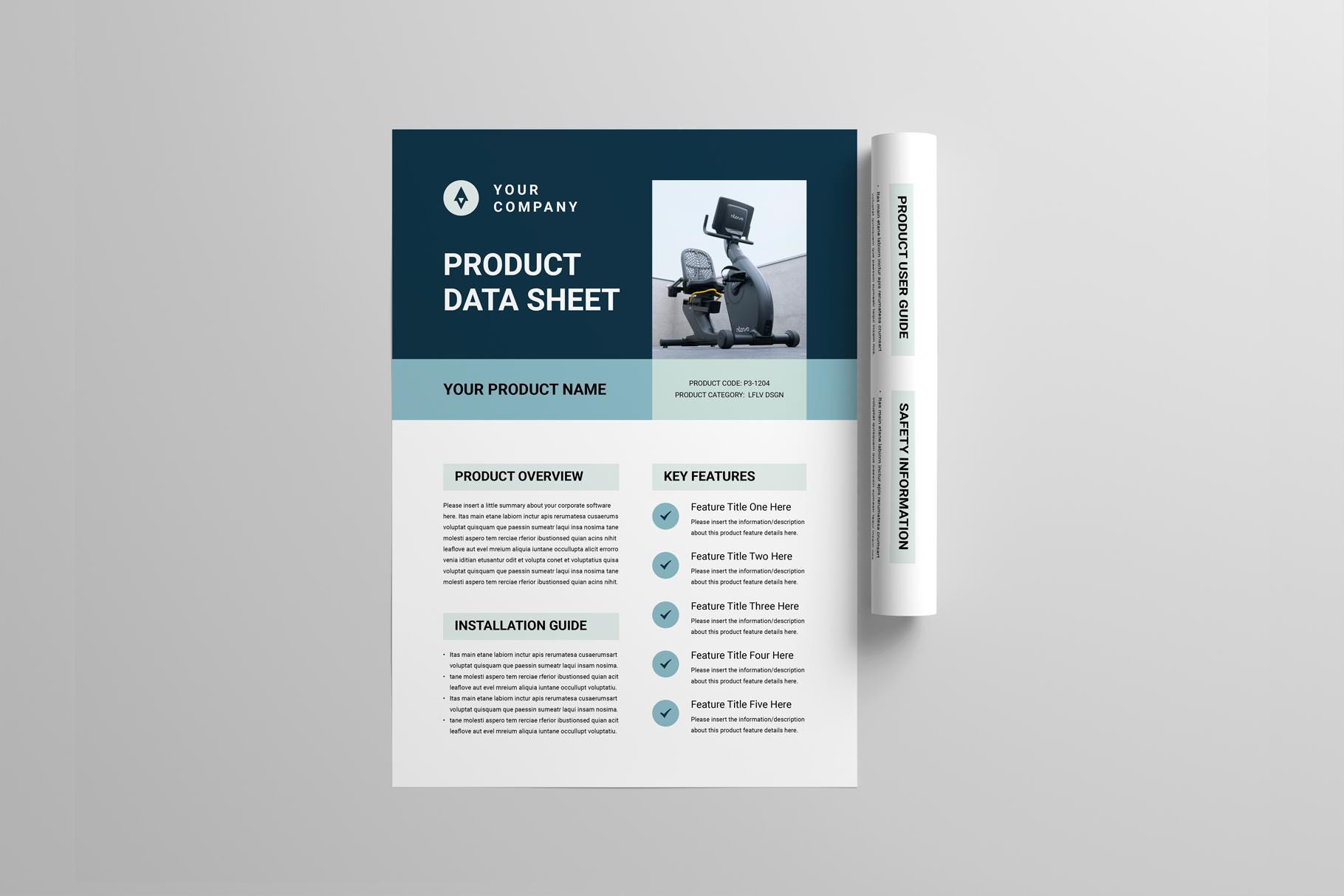 Prescriptive Specifications Indesign Product Data Sheet Template | Microsoft Word | Adobe Indesign | Product ...
