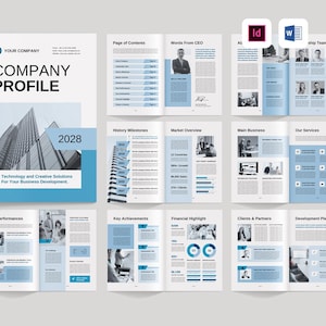 Company Profile Template | Microsoft Word | Adobe Indesign | Company Profile Brochure | Corporate Overview Booklet | Business Summary Report