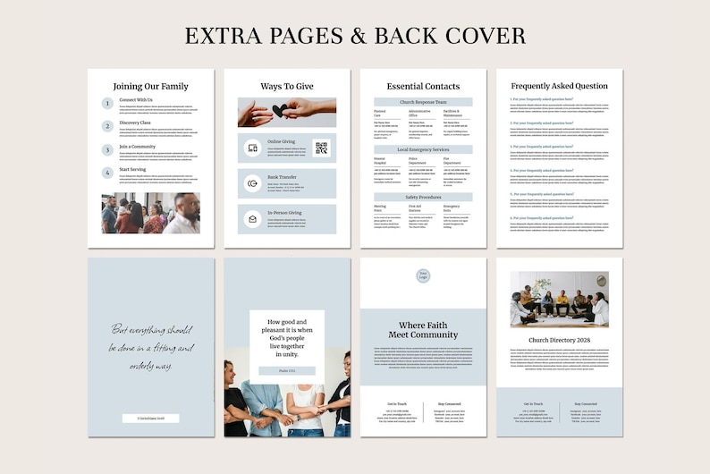 Directory Indesign Church Directory Template | Canva Template | Adobe Indesign ...