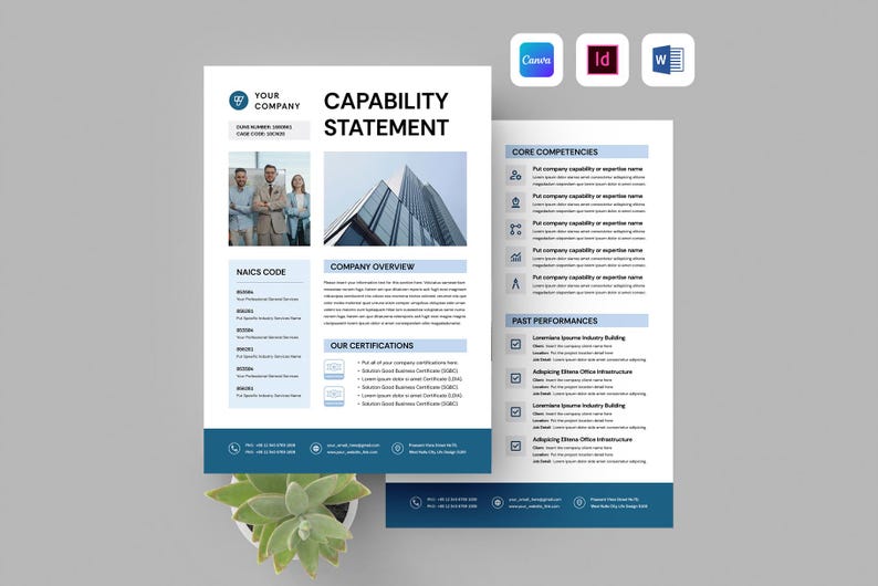 Capability Statement Template | Contracting Business Document ...