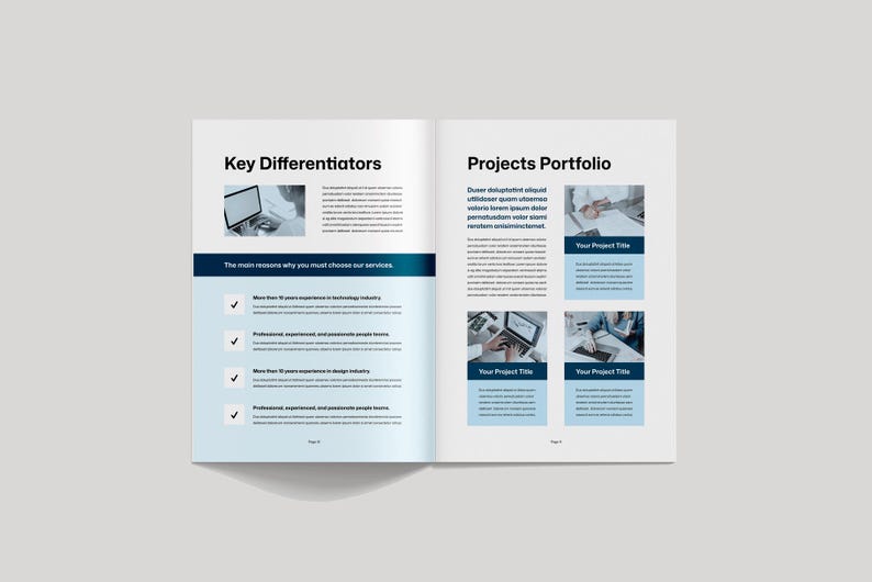Examples Capabilities Brochure Indesign Company Brochure Template | Microsoft Word | Adobe Indesign | Corporate ...