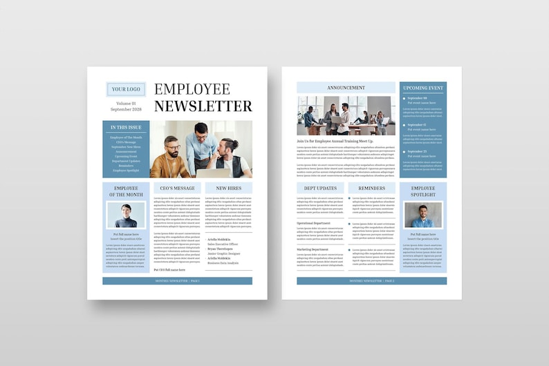 Company Newsletter Template | Canva Template | Adobe Indesign ...