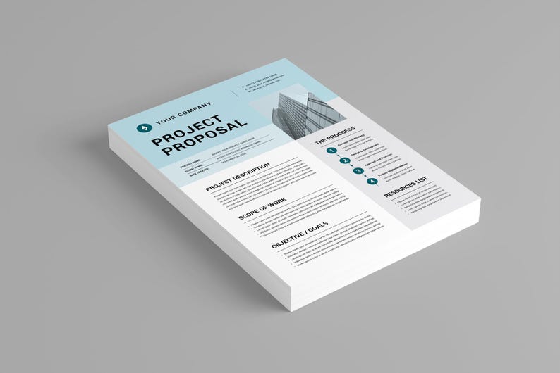 Project Proposal Template | Microsoft Word | Adobe Indesign | Creative ...