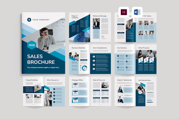 Sales Brochure Template | Microsoft Word | Adobe Indesign | Docx Company Brochure | Corporate Business Brochure | Creative Brochure Design
