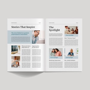 Newsletter Template | Magazine Booklet Layout | Business Email News | Newspaper Brochure For Company & Nonprofit (Canva, MS Word, InDesign) image 6