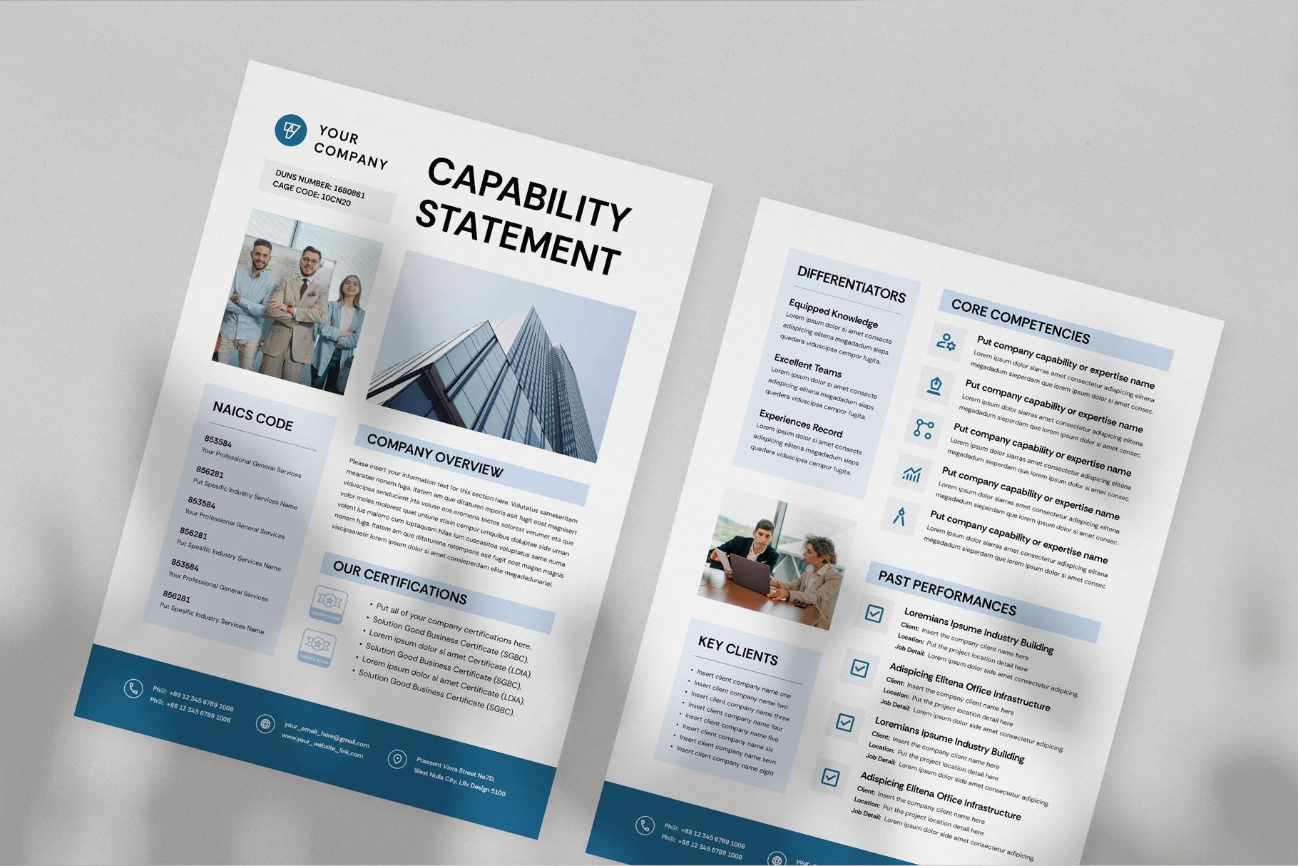Capability Statement Template | Microsoft Word | Adobe Indesign ...