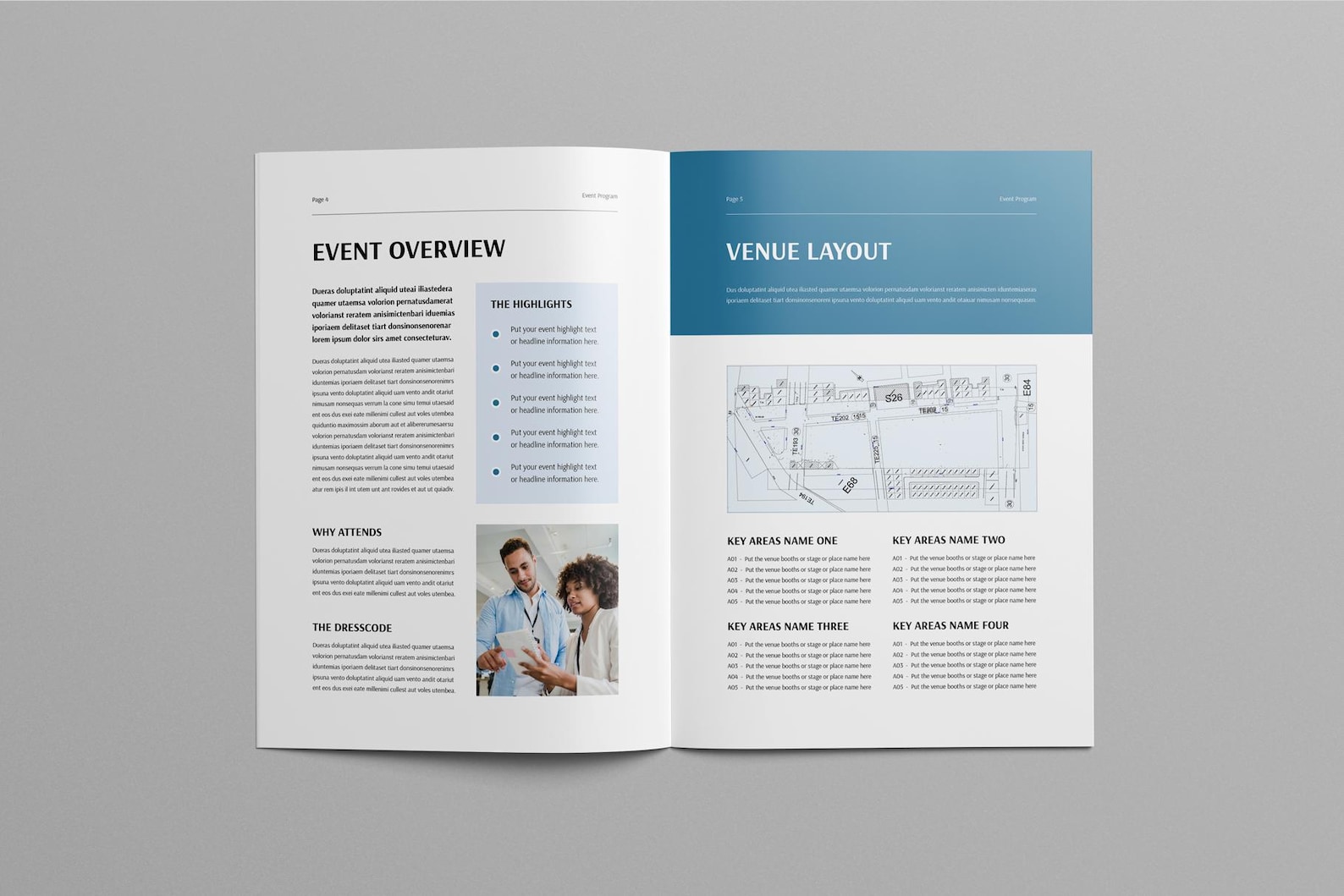 Program Booklet Schedule Examples Event Program Booklet Template | Microsoft Word | Adobe Indesign ...