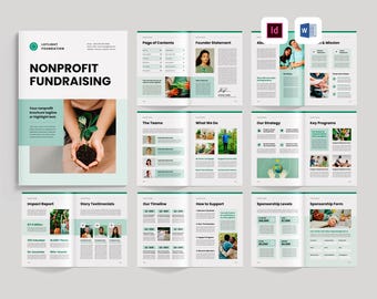 Nonprofit Fundraising Brochure Template | Microsoft Word | Adobe Indesign | Fundraiser Charity Brochure | NGO Organization Sponsorship Level