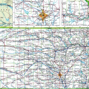 Kansas kaart digitale download - afdrukbare kaart, kaart van Kansas, woondecoratie, kunst aan de muur, instant download, roadtrip, reiscadeau voor hem haar