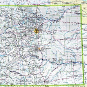 Colorado Map Digital Download - Printable Map, Colorado Map, Home Decor, Wall Art, Instant Download, Road Trip, Travel Map Gift For Him Her