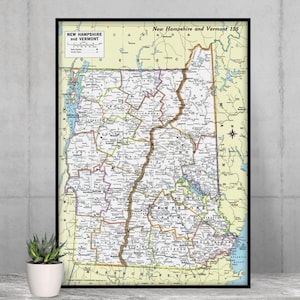 New Jersey Map Instant Download - Printable Map, Vintage Map
