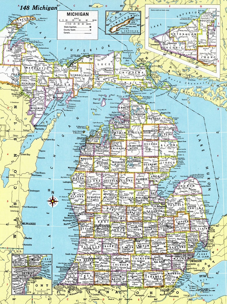 Printable Map Of Michigan printable-michigan-outline-printable-word-searches