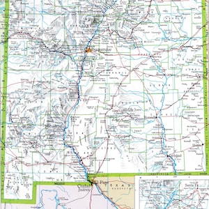 New Mexico Karte digitaler Download - Druckbare Karte, Karte von New Mexico, Dekoration, Wandkunst, sofortiger Download, Reisegeschenk für Ihn Sie
