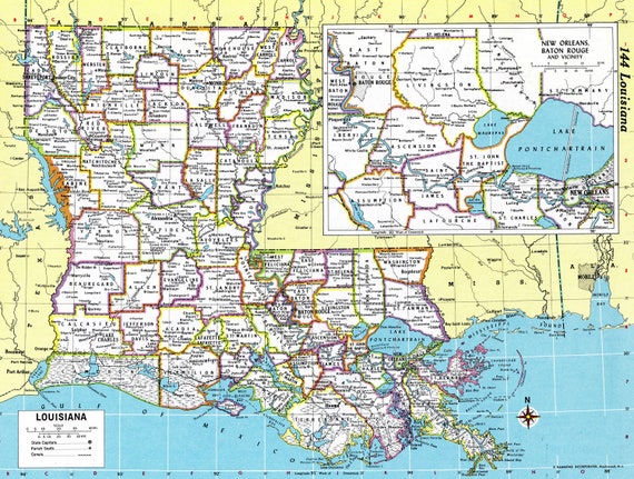 map of louisiana