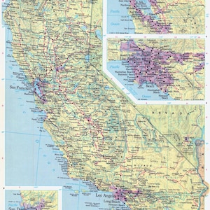 カリフォルニアの地図 - Etsy 日本