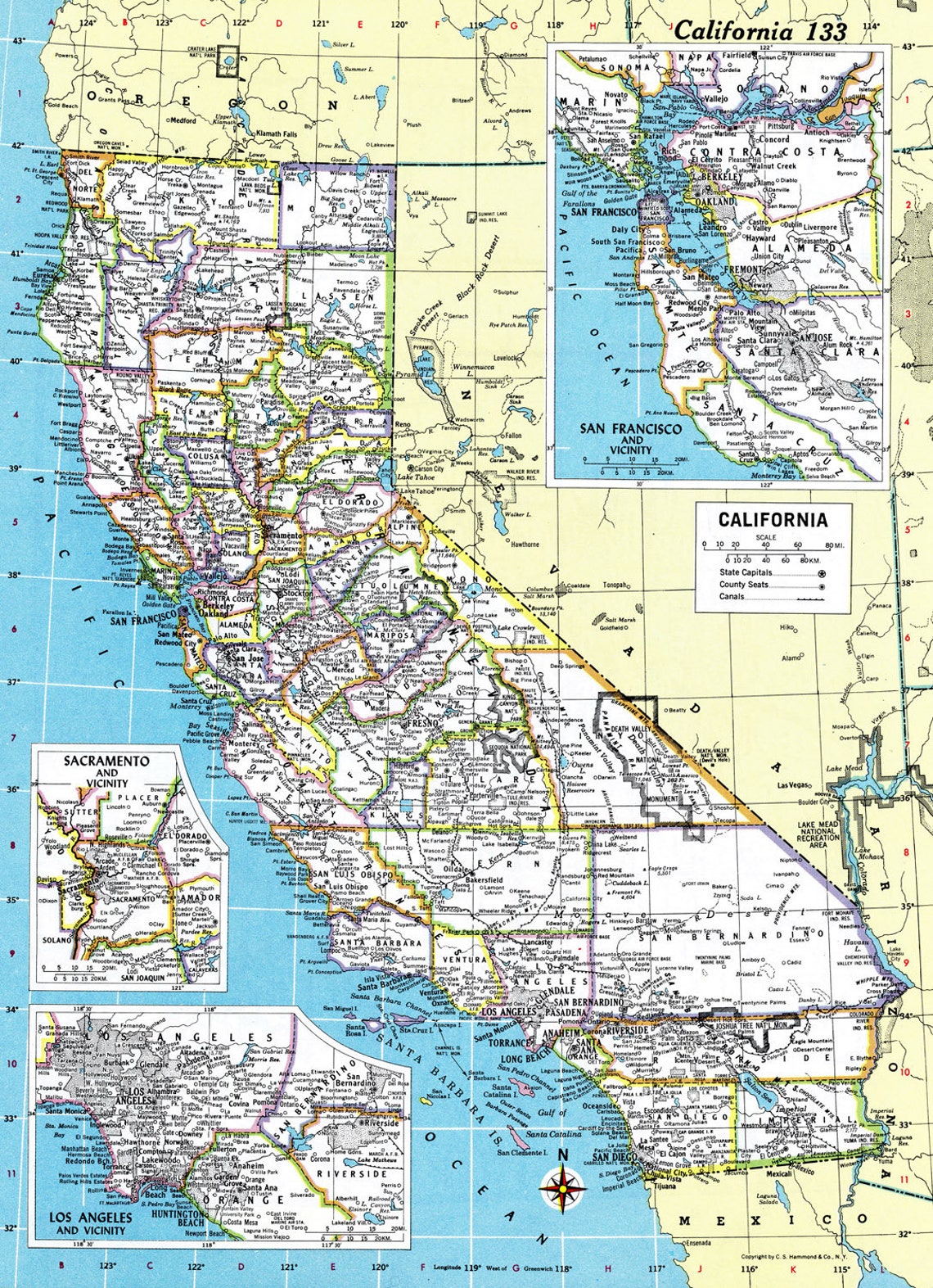 California Map Instant Download Printable Map, Digital Download, Wall ...