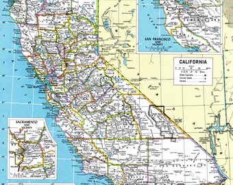 California Map Instant Download Printable Map Digital - Etsy