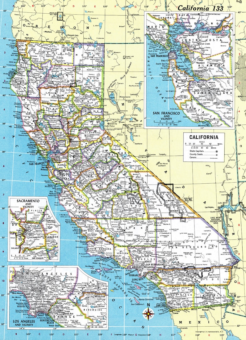 California Map Instant Download - Il 794xN.2173200383 Lvs9