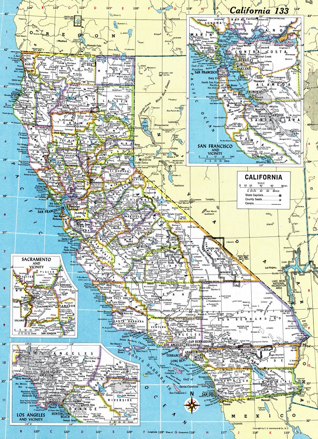 California Map Instant Download Printable Map, Digital Download, Wall ...