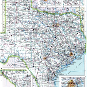 Carte du Texas en téléchargement numérique - carte imprimable, carte du Texas, décoration d'intérieur, art mural, téléchargement immédiat, road trip, cadeau de voyage pour lui et elle