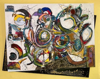 JAZZ ART PAINTING Original Music Abstract Contemporary