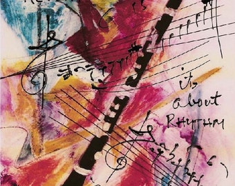 Clarinet - Music Print - Hand Signed