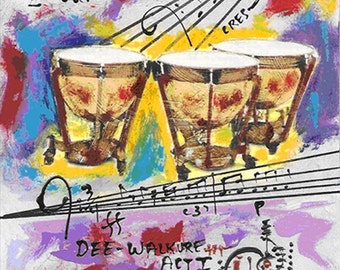 Timpani - Music Print - Hand Signed