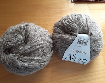 Premier Allure Acrylic Blend Knitting Crocheting Yarn 3.5 ounces Dove